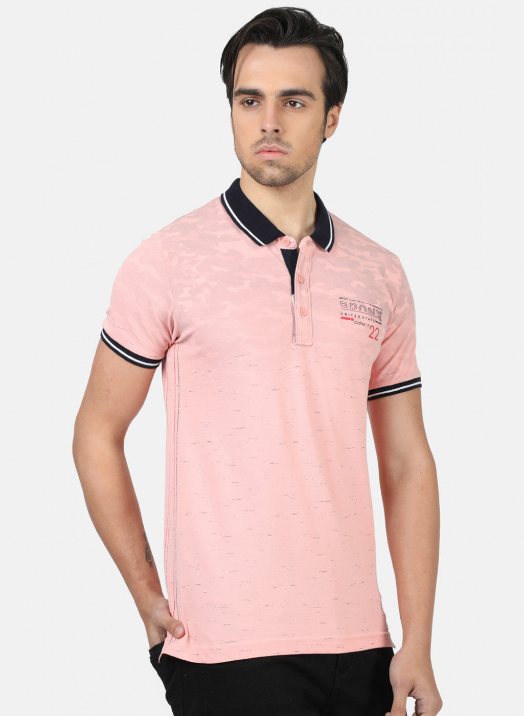 Men Pink Printed T-Shirts