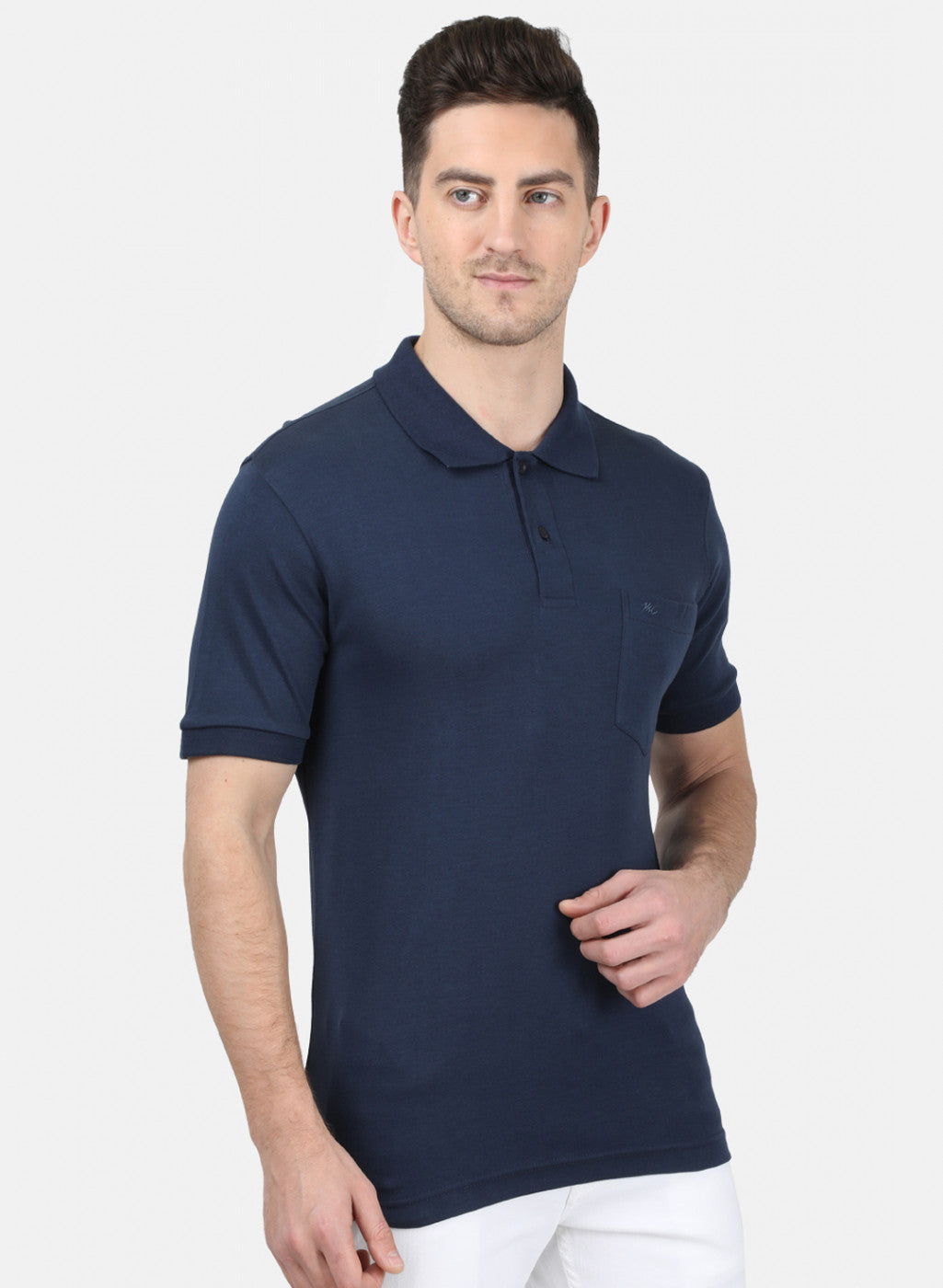 Mens Navy Blue Plain T-Shirt