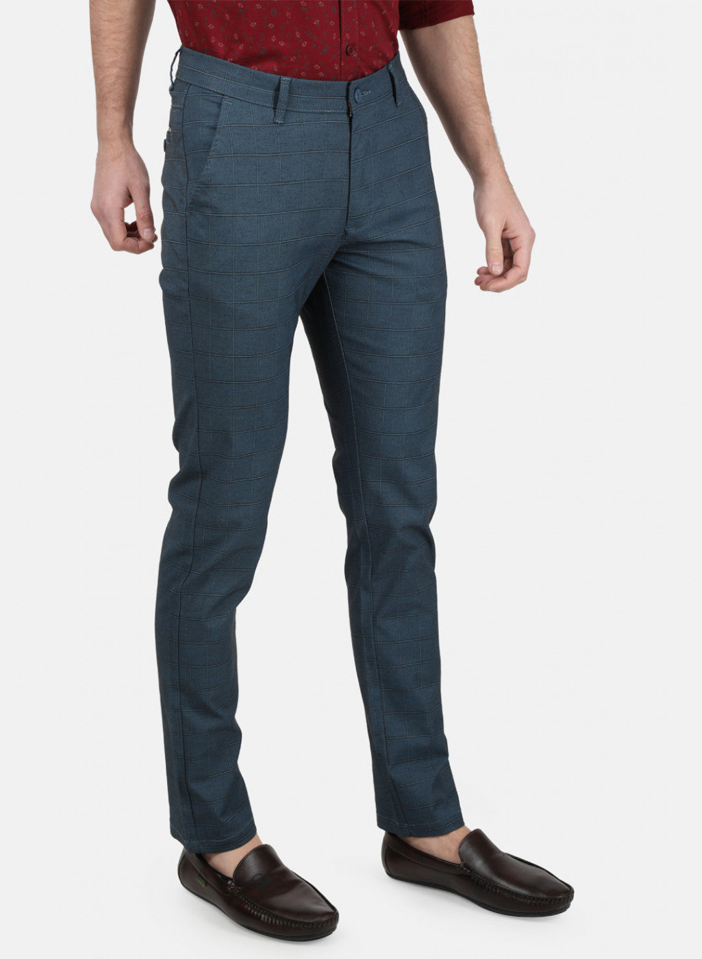 Mens Blue Smart Trouser