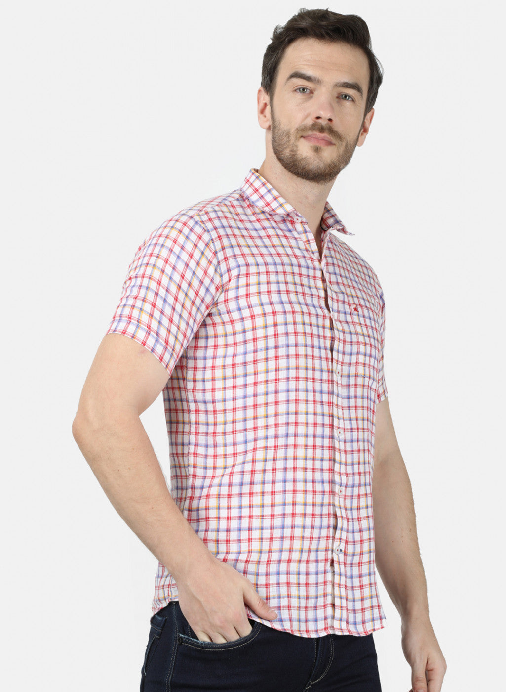 Mens Red Check Shirt