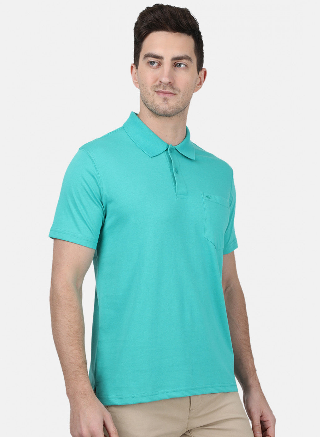 Mens Blue Plain T-Shirt