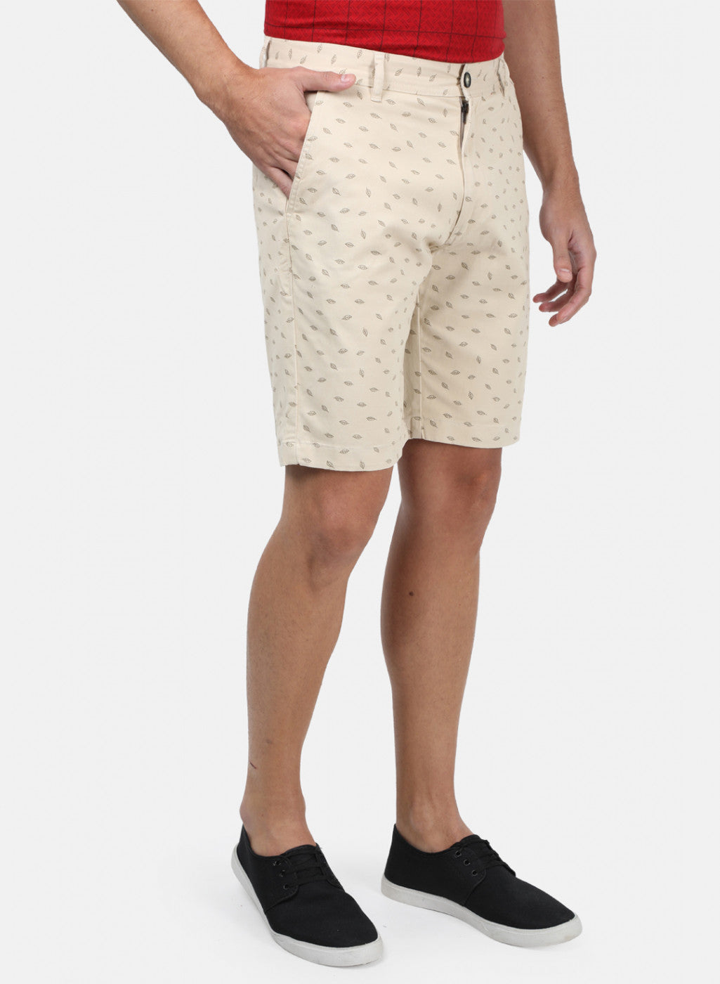 Men Beige Printed Shorts