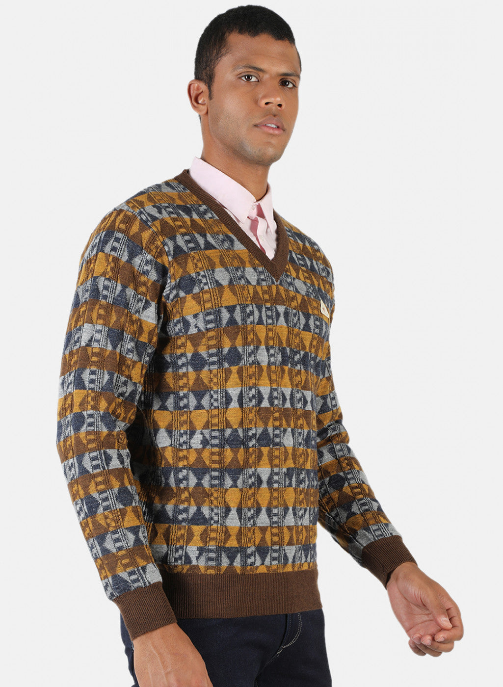 Men Multicolor Solid Pullover