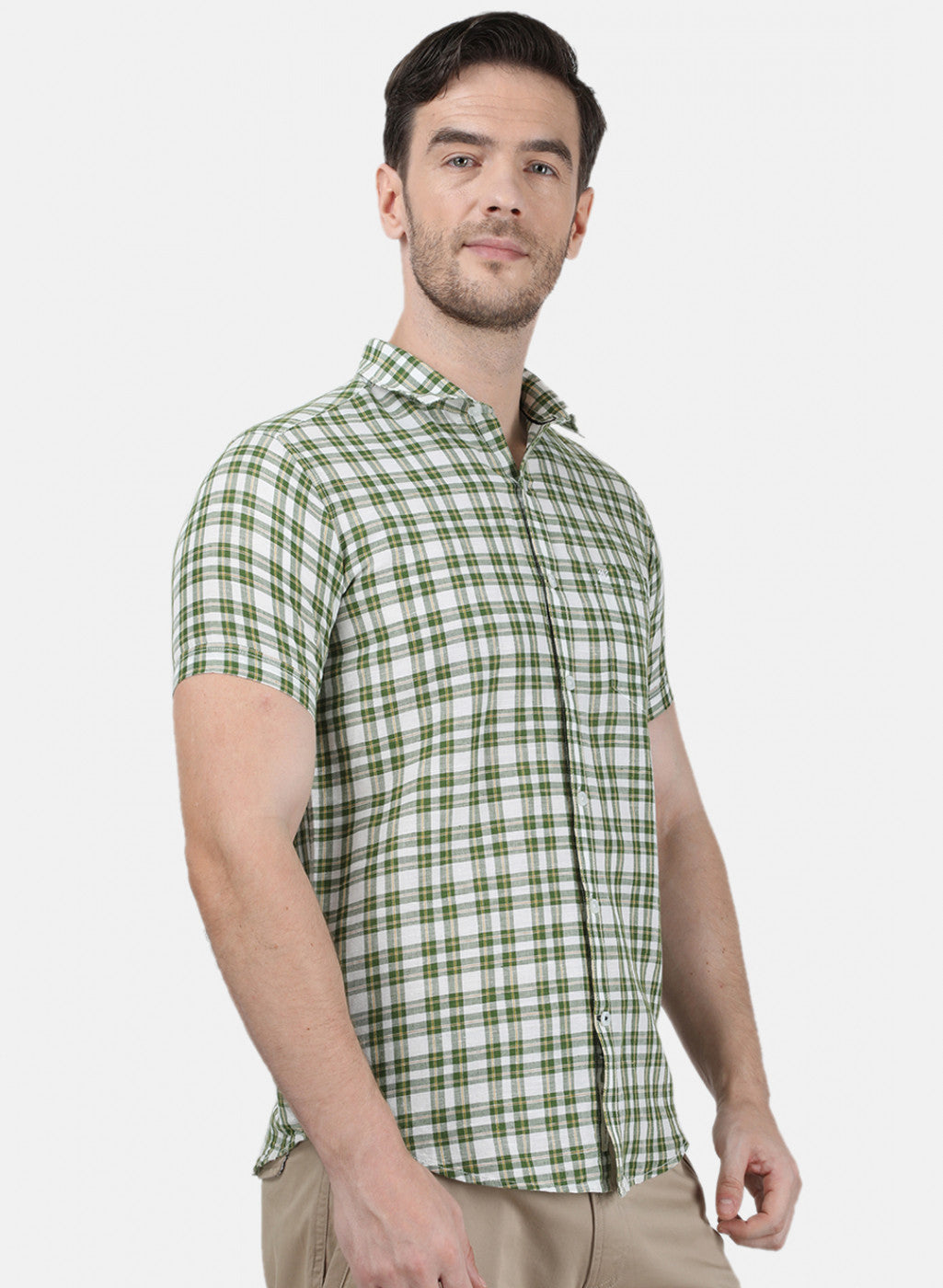 Mens Green Check Shirt