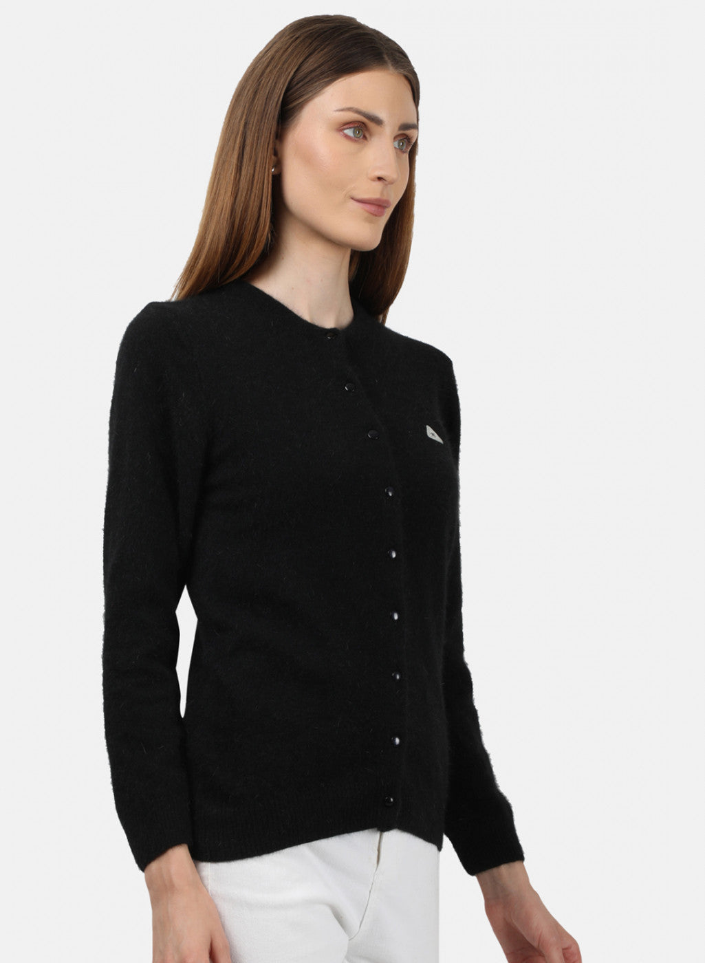 Women Black Solid Cardigan