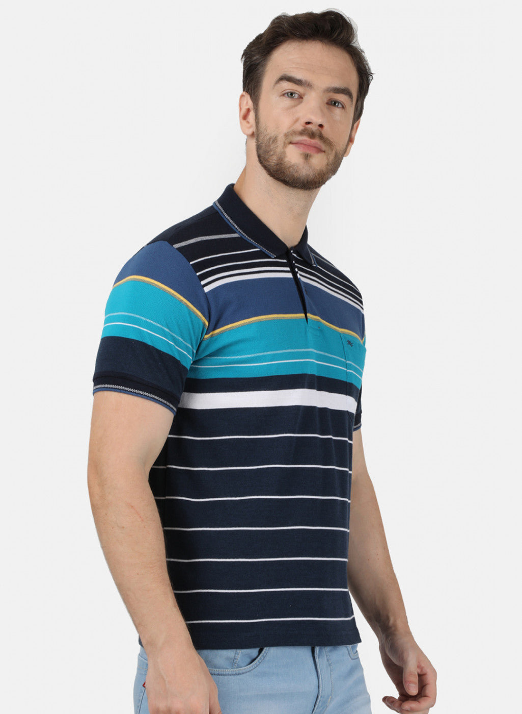 Mens Multicolor Stripe T-Shirt