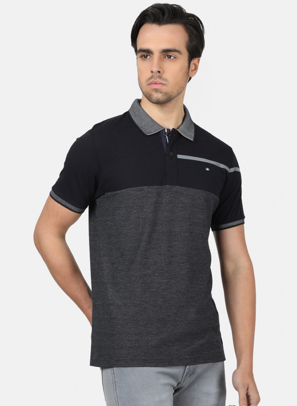 Men NAvy Blue Plain T-Shirts