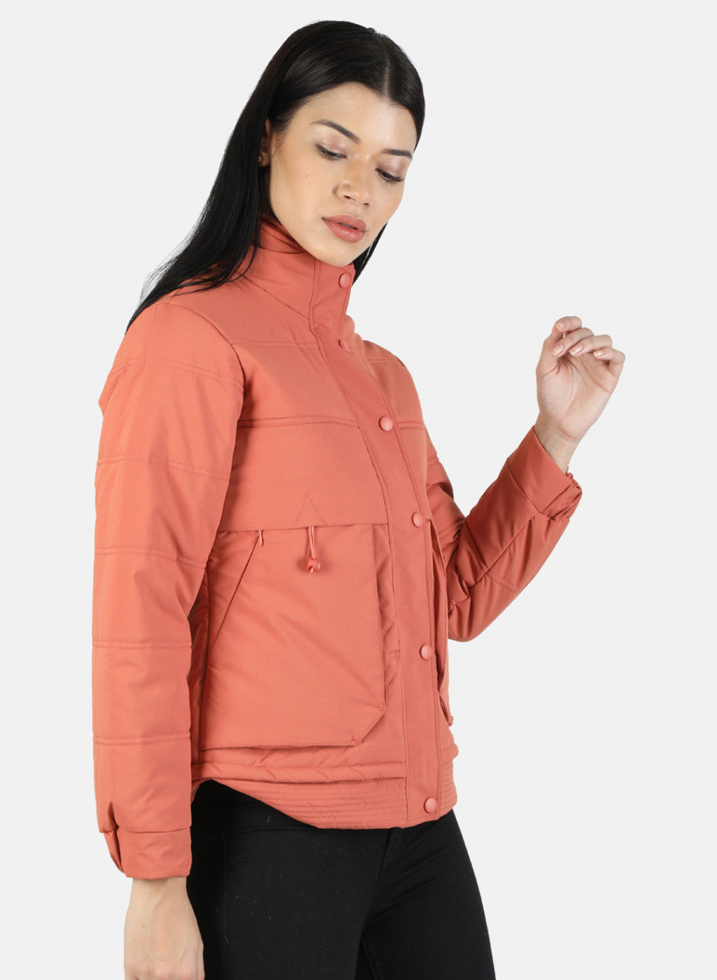 Women Pink Plain Jacket