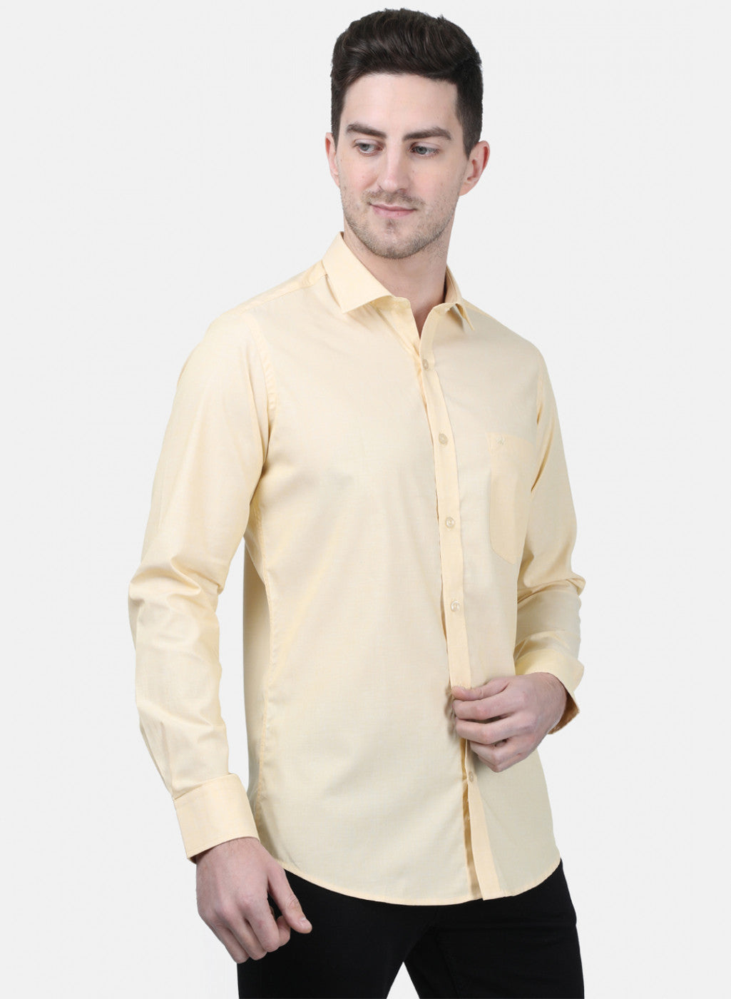 Mens Mustard Solid Shirts