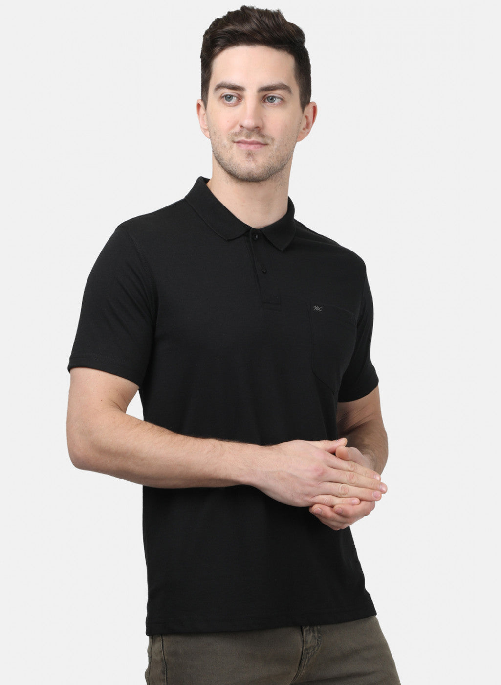 Mens Black Plain T-Shirts