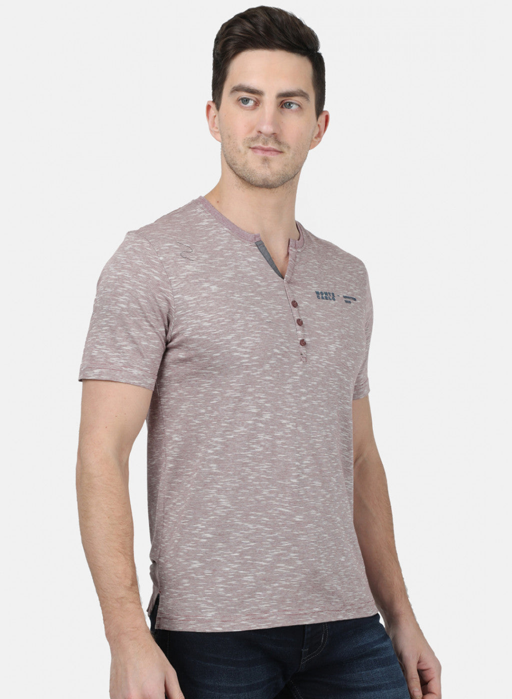 Mens Maroon Stripe T-Shirt