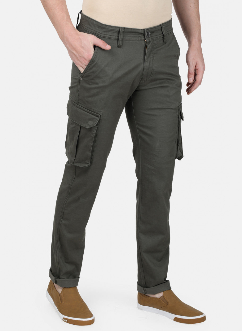 Mens Olive Slim Trouser