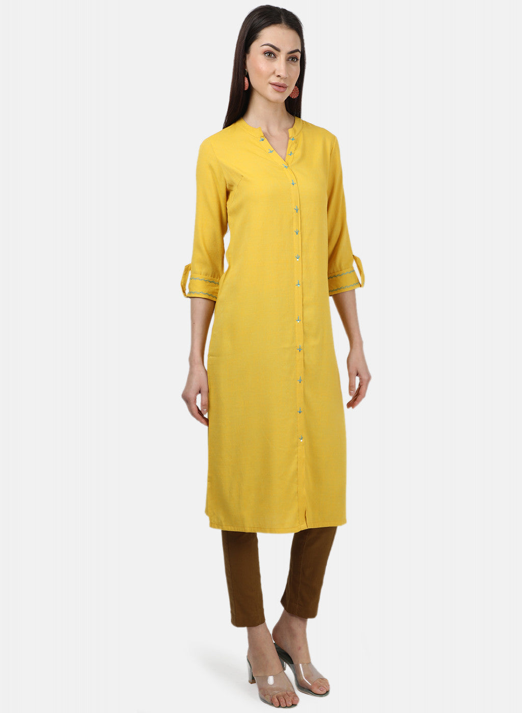 Womens Gold Plain Tunics