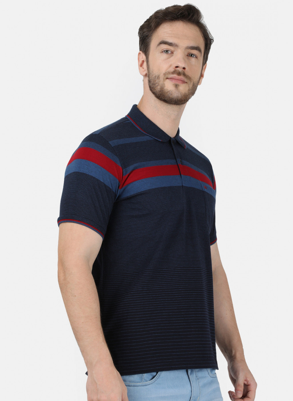 Mens NAvy Blue Stripe T-Shirt