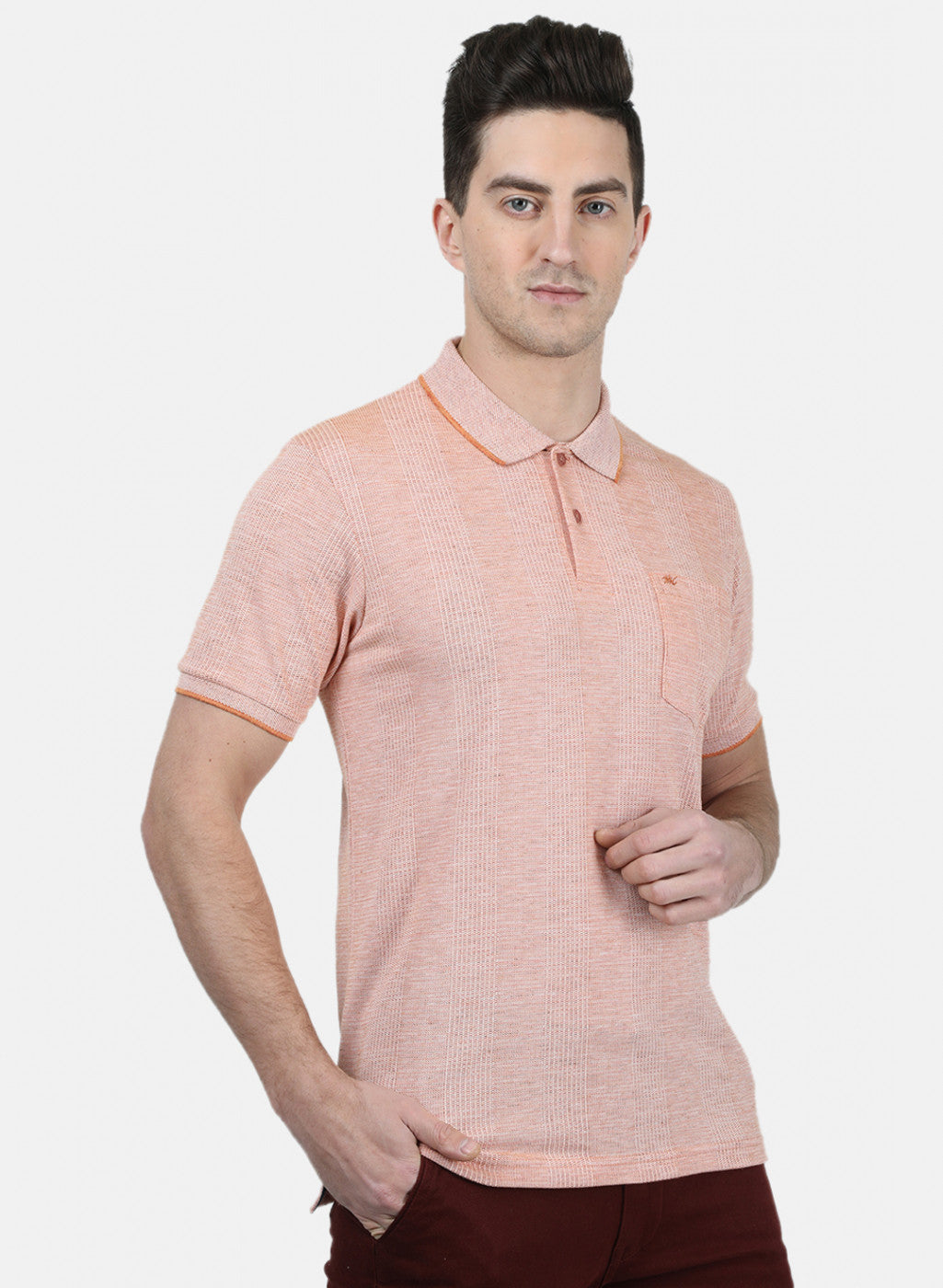 Mens Orange Stripe T-Shirt