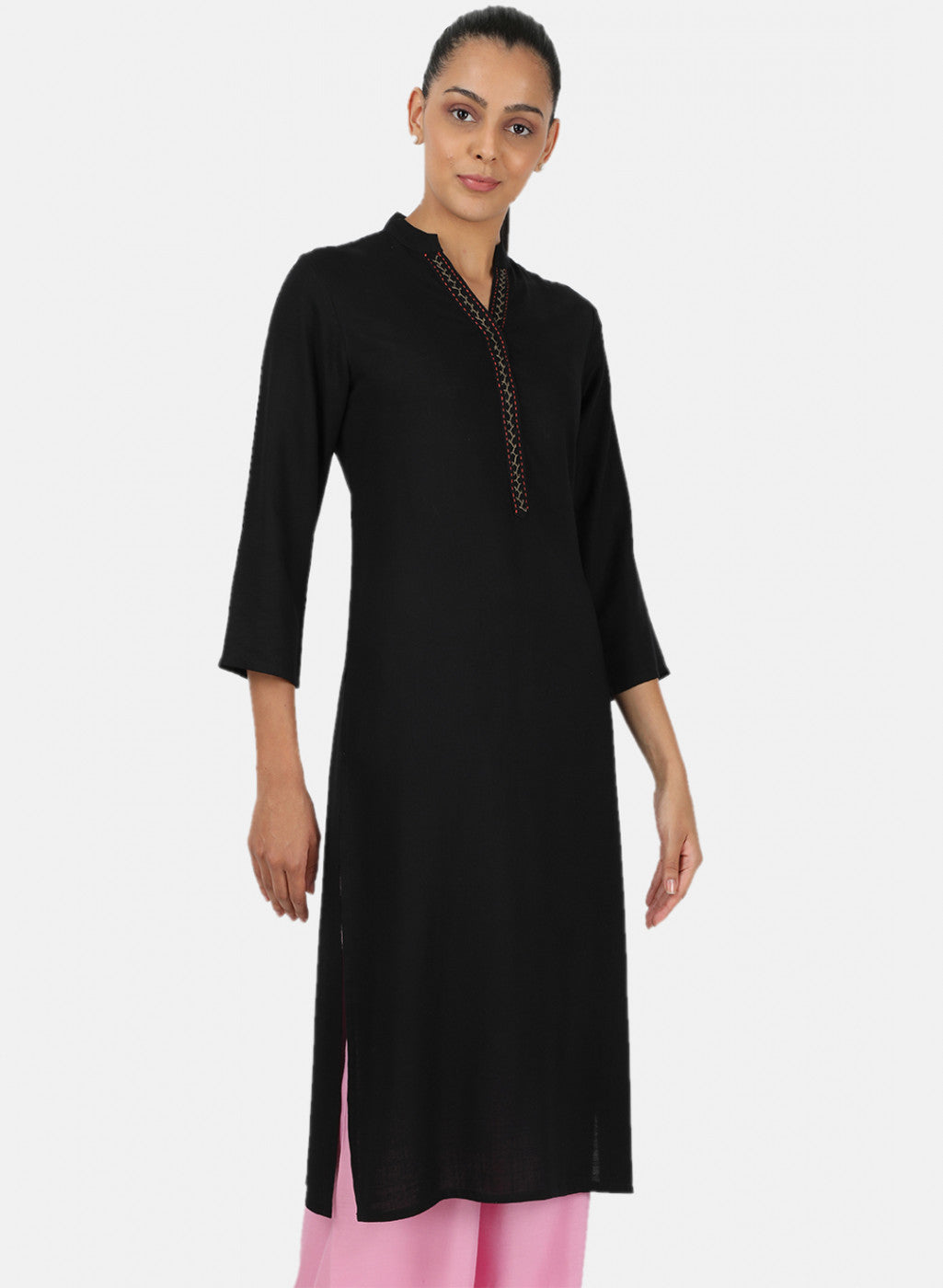 Womens Black Plain Tunic