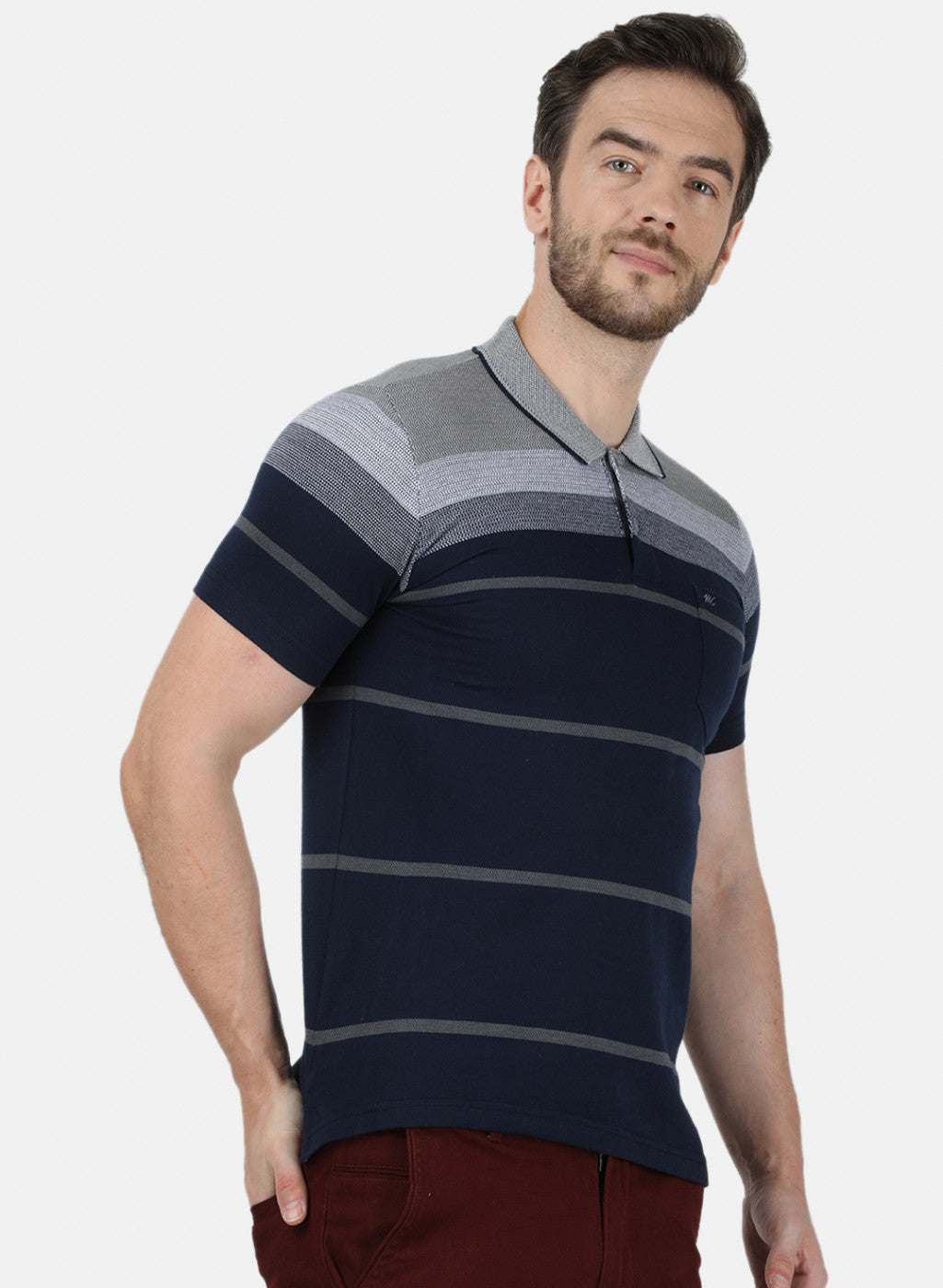 Mens NAvy Blue Stripe T-Shirt