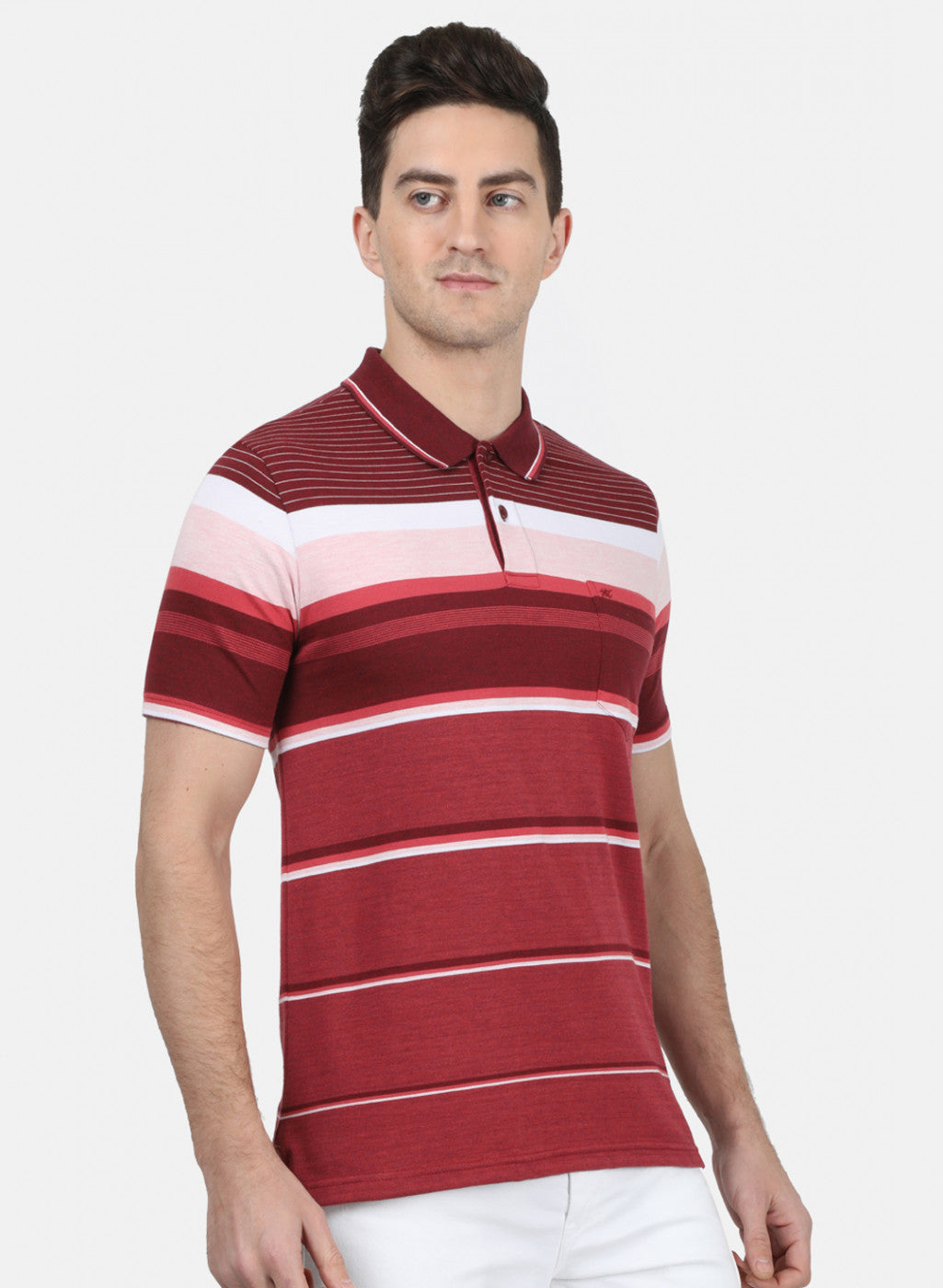 Mens Maroon Stripe T-Shirt