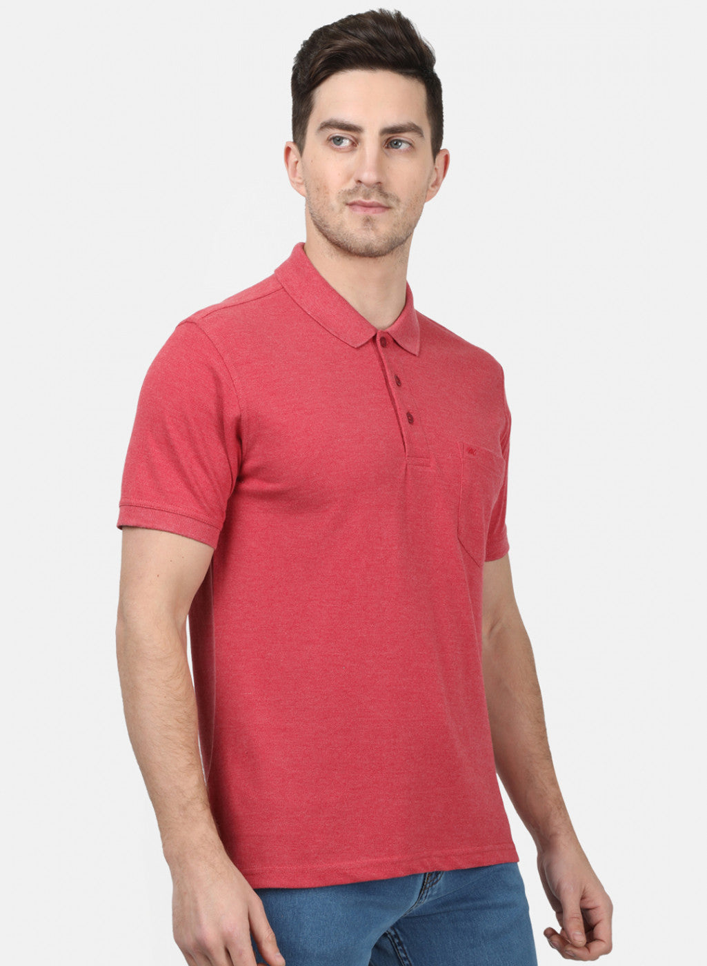 Mens Red Plain T-Shirts