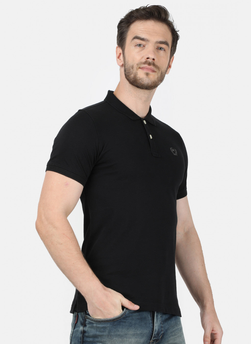 Mens Black Plain T-Shirt