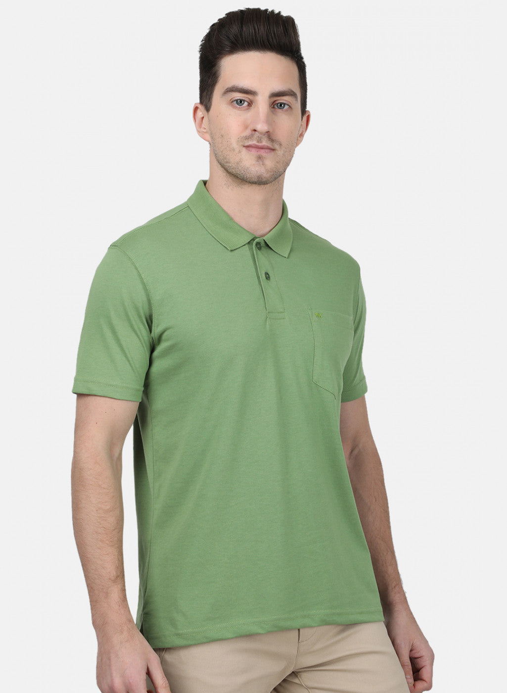 Mens Olive Plain T-Shirt