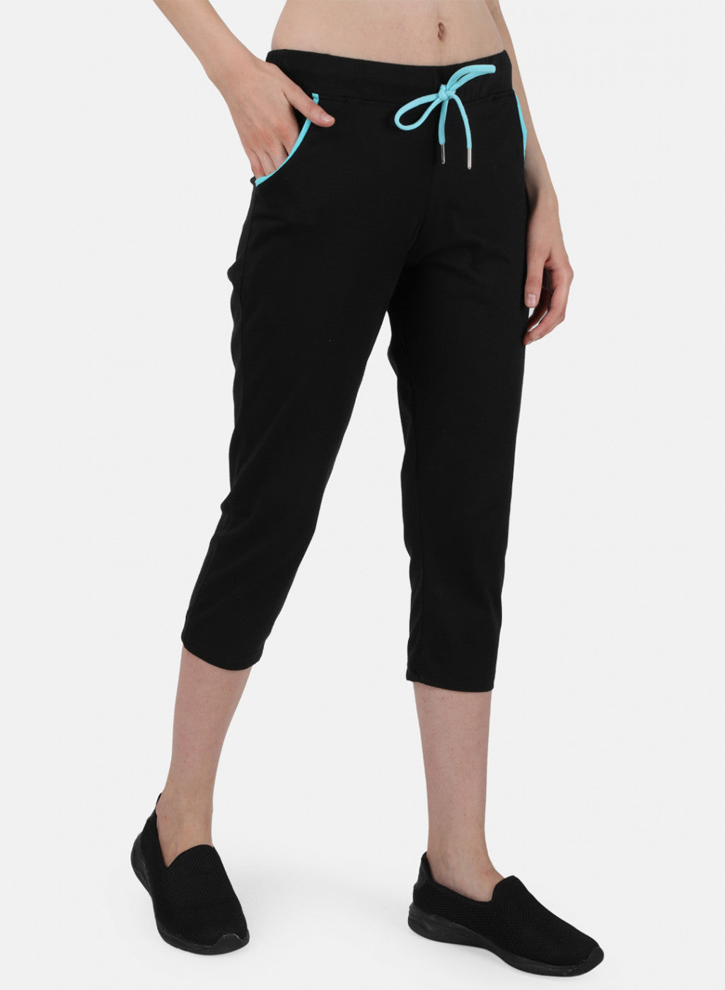 Buy Womens Black Regular Capri Online in India - Monte Carlo