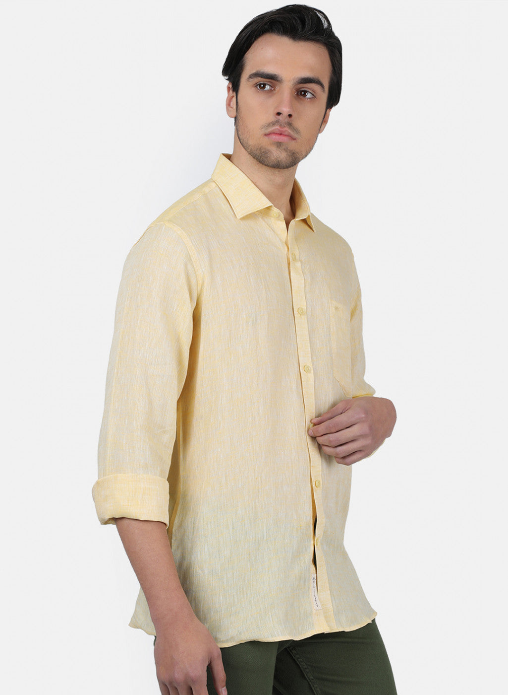 Men Yellow Solid Shirts