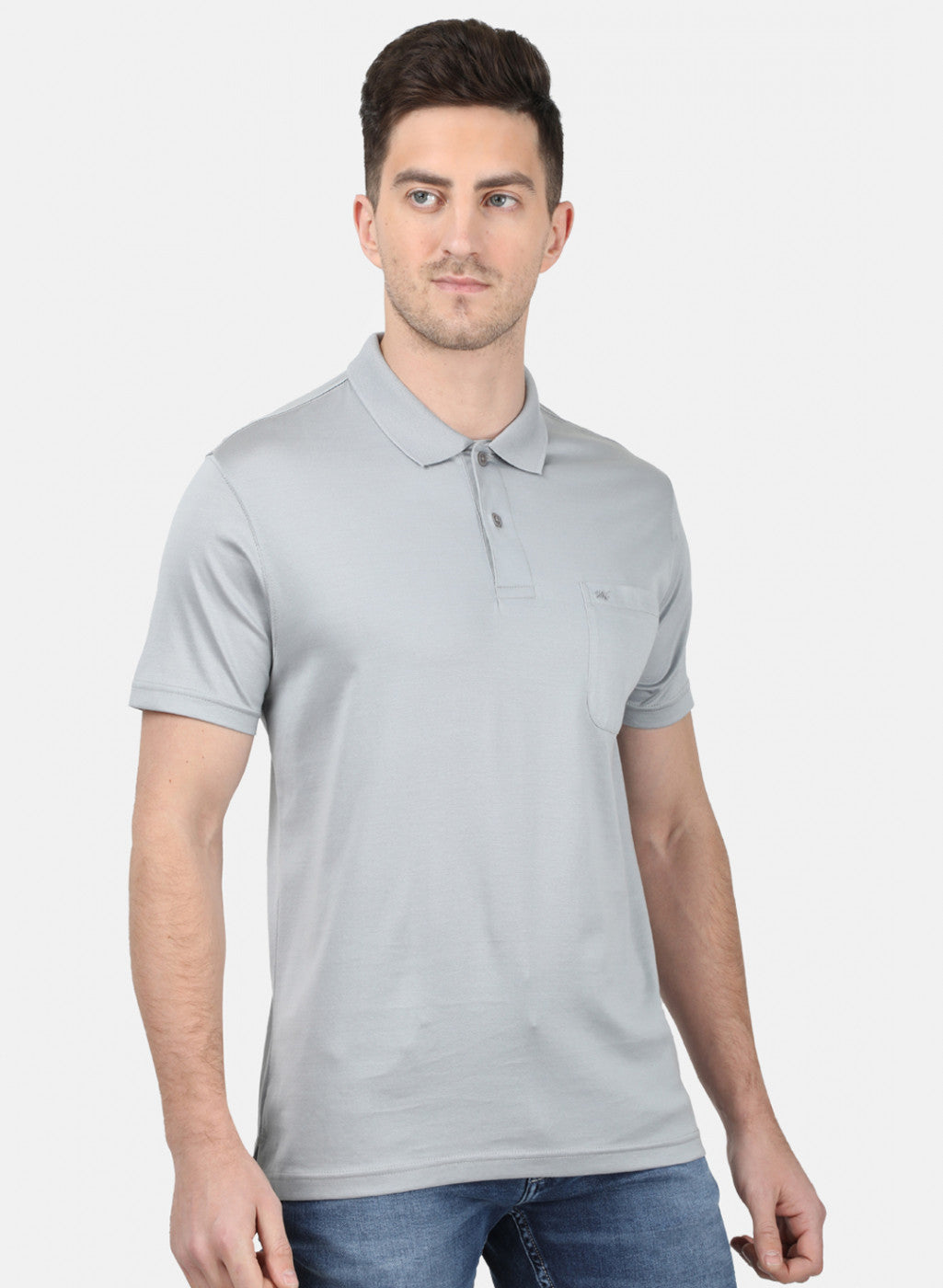 Mens Grey Plain T-Shirt