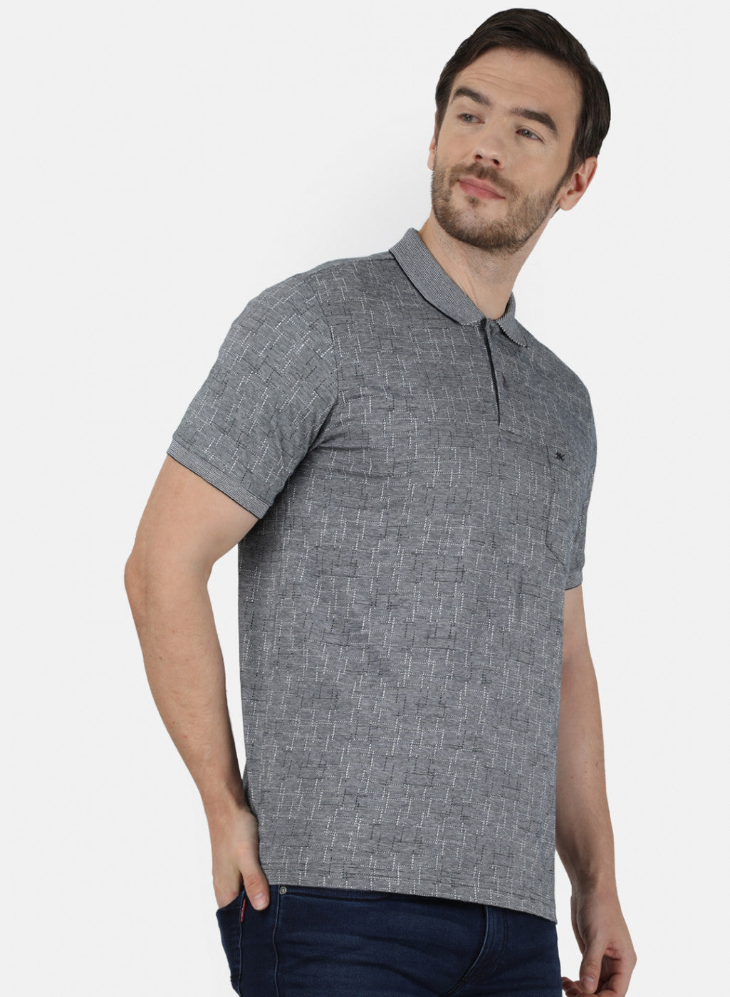 Mens Grey Stripe T-Shirt