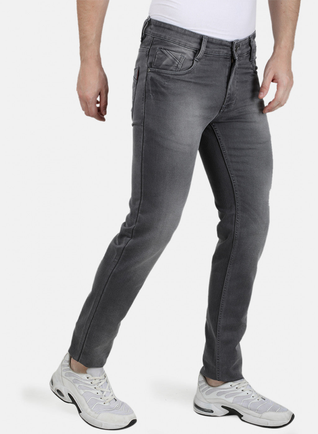 Mens Light Grey Skinny Fit Trouser