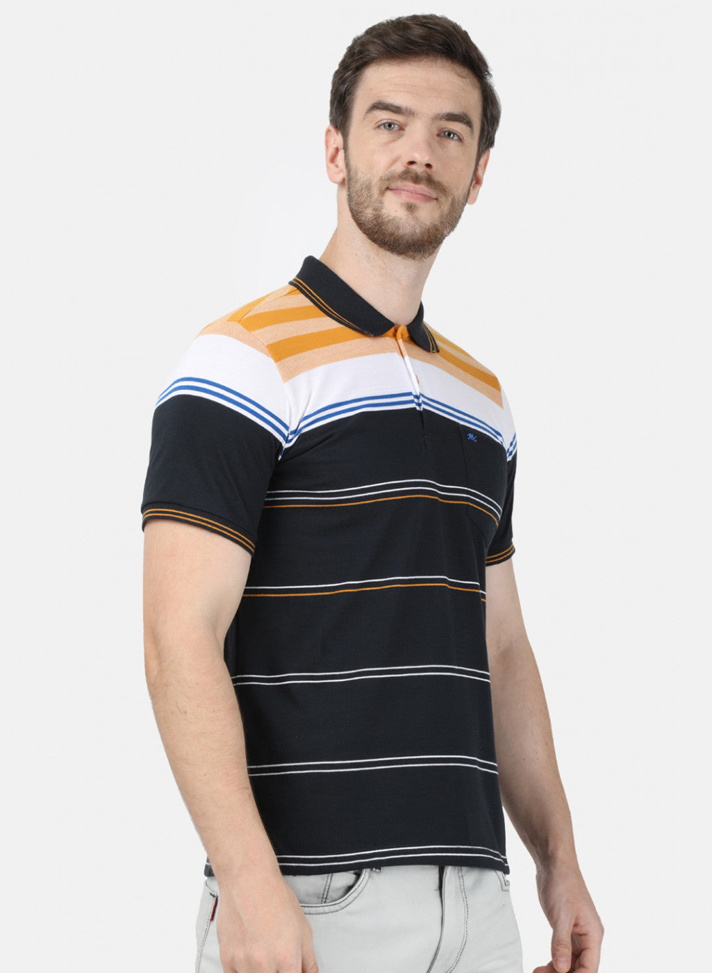 Mens Multi Color Stripe T-Shirt