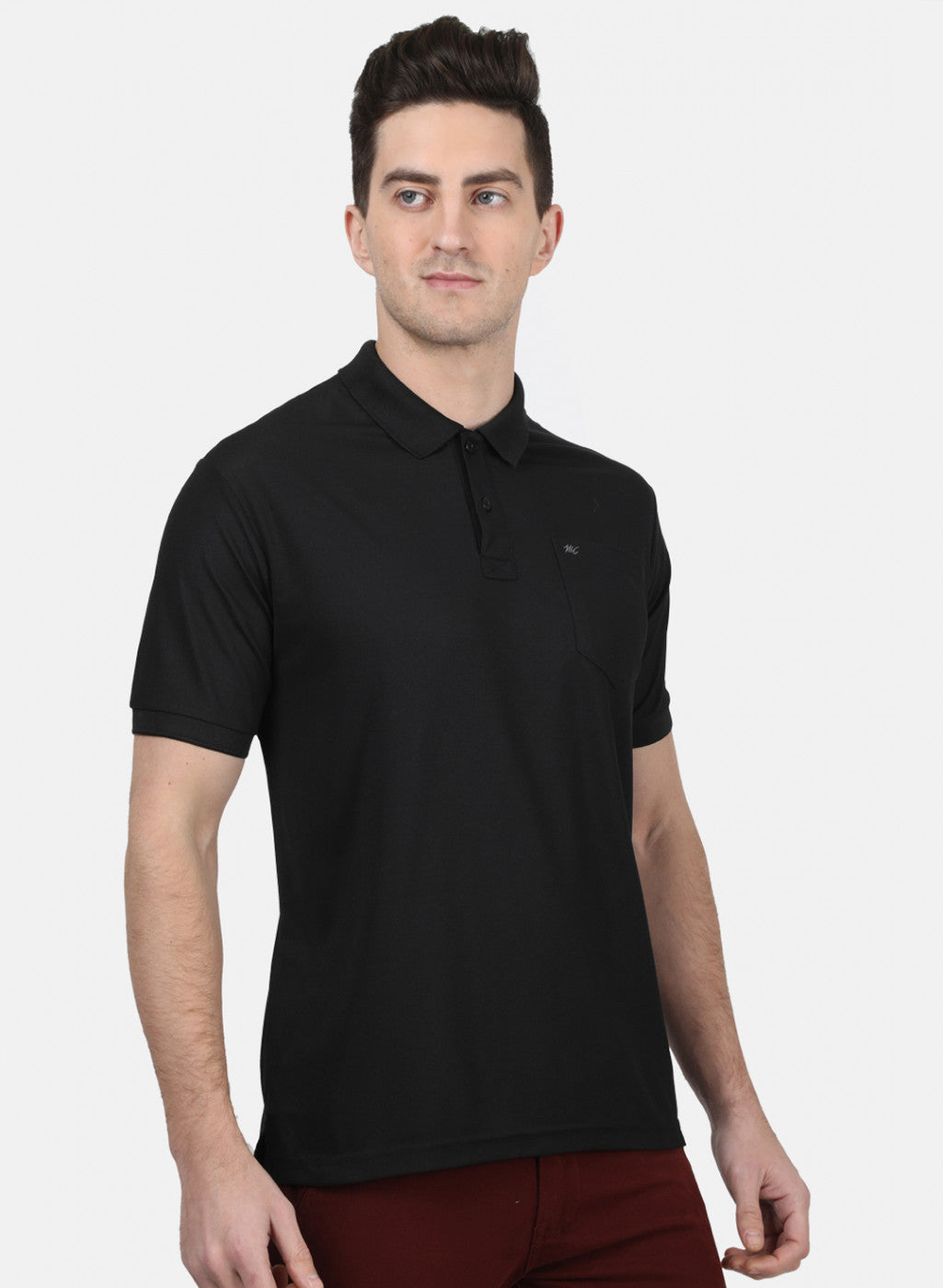 Mens Black Plain T-Shirt