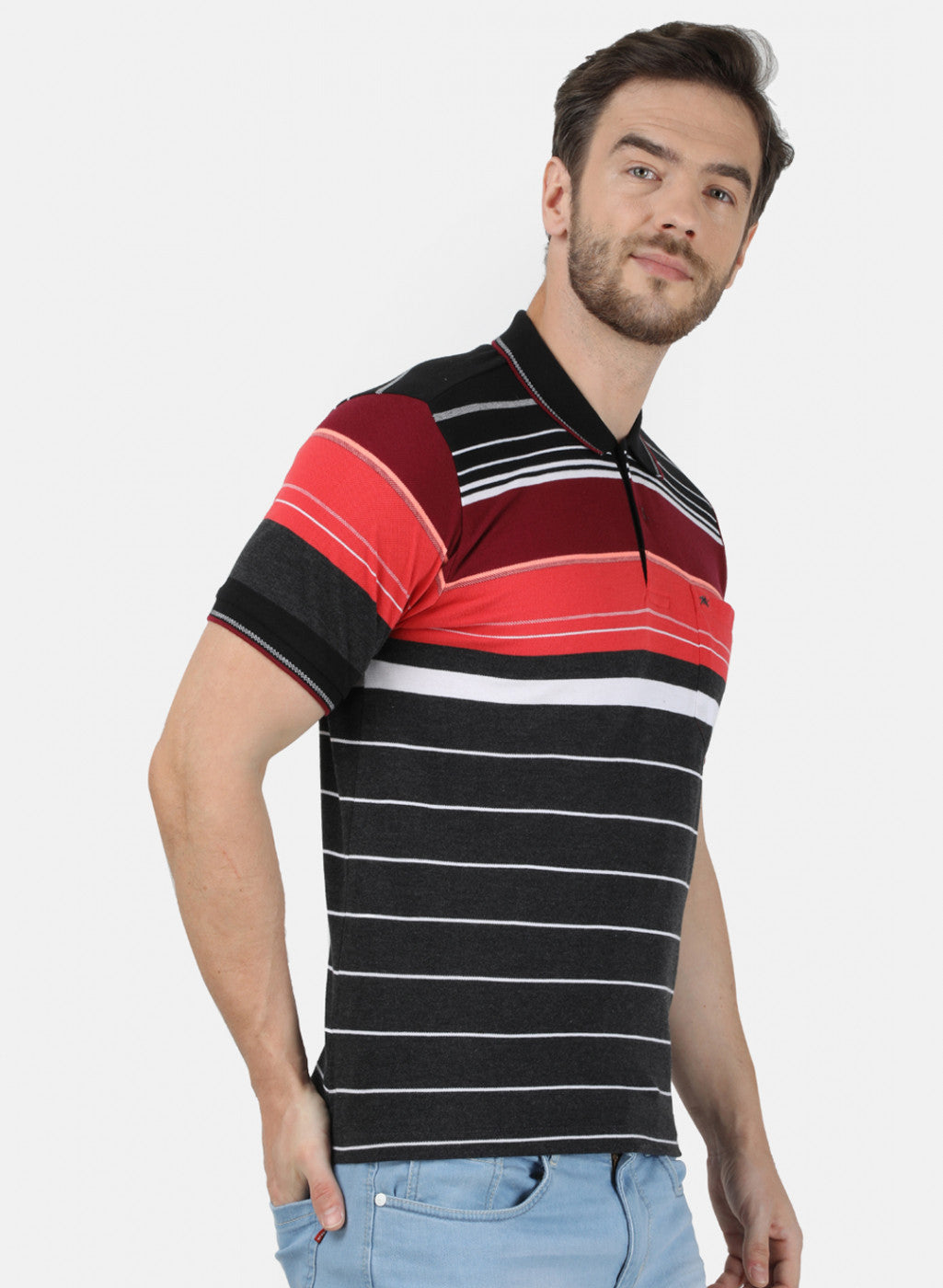 Mens Multicolor Stripe T-Shirt