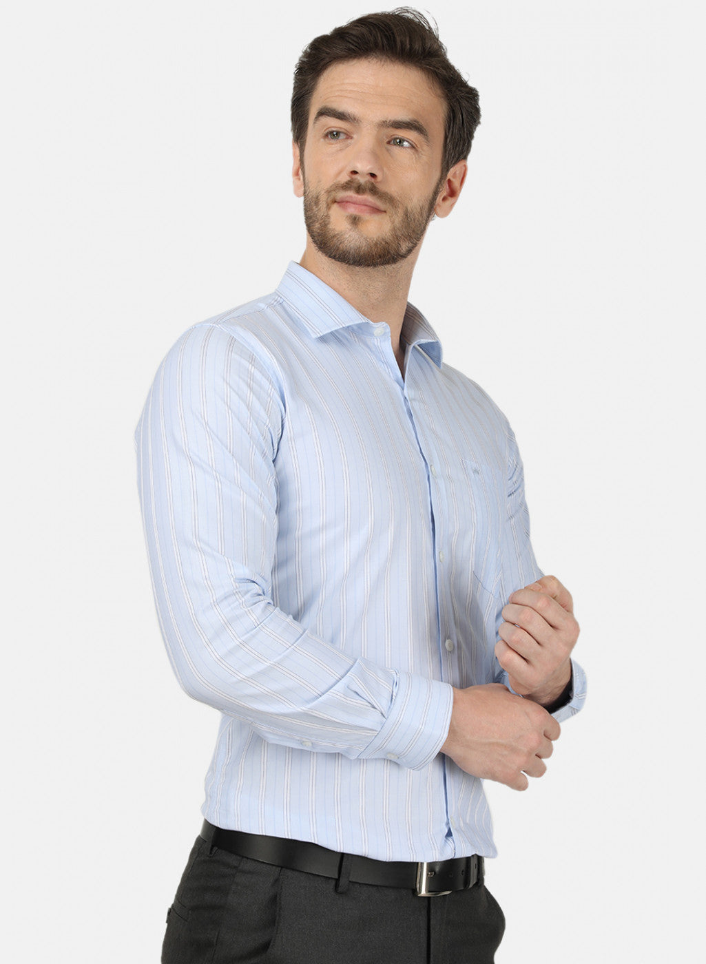 Mens Blue Stripe Shirt