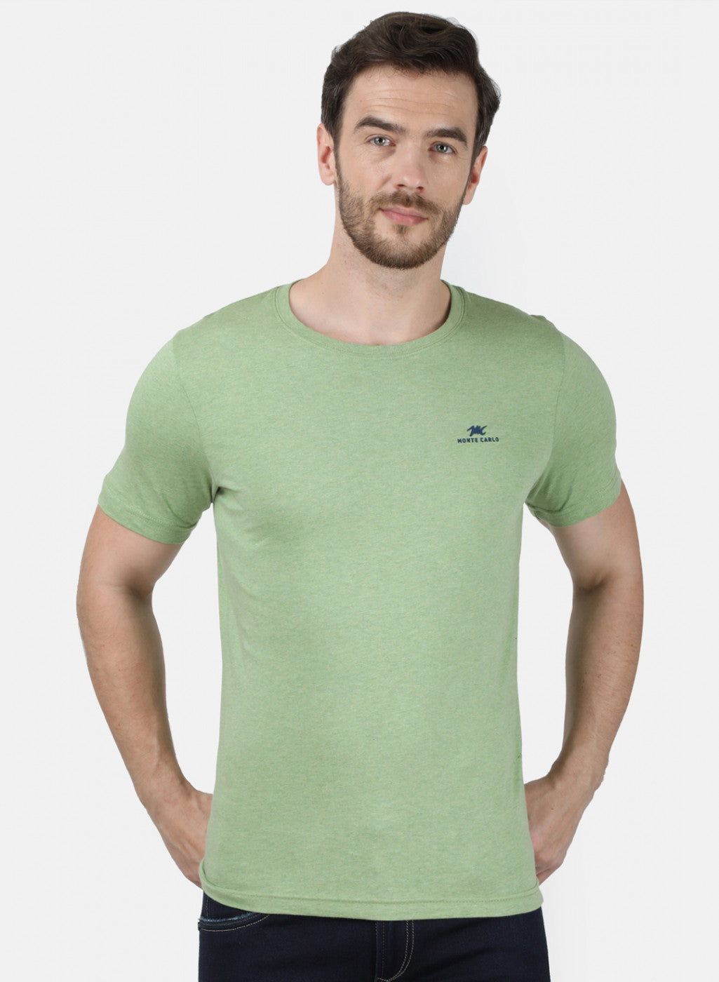 Mens Multi Color Plain T-Shirt