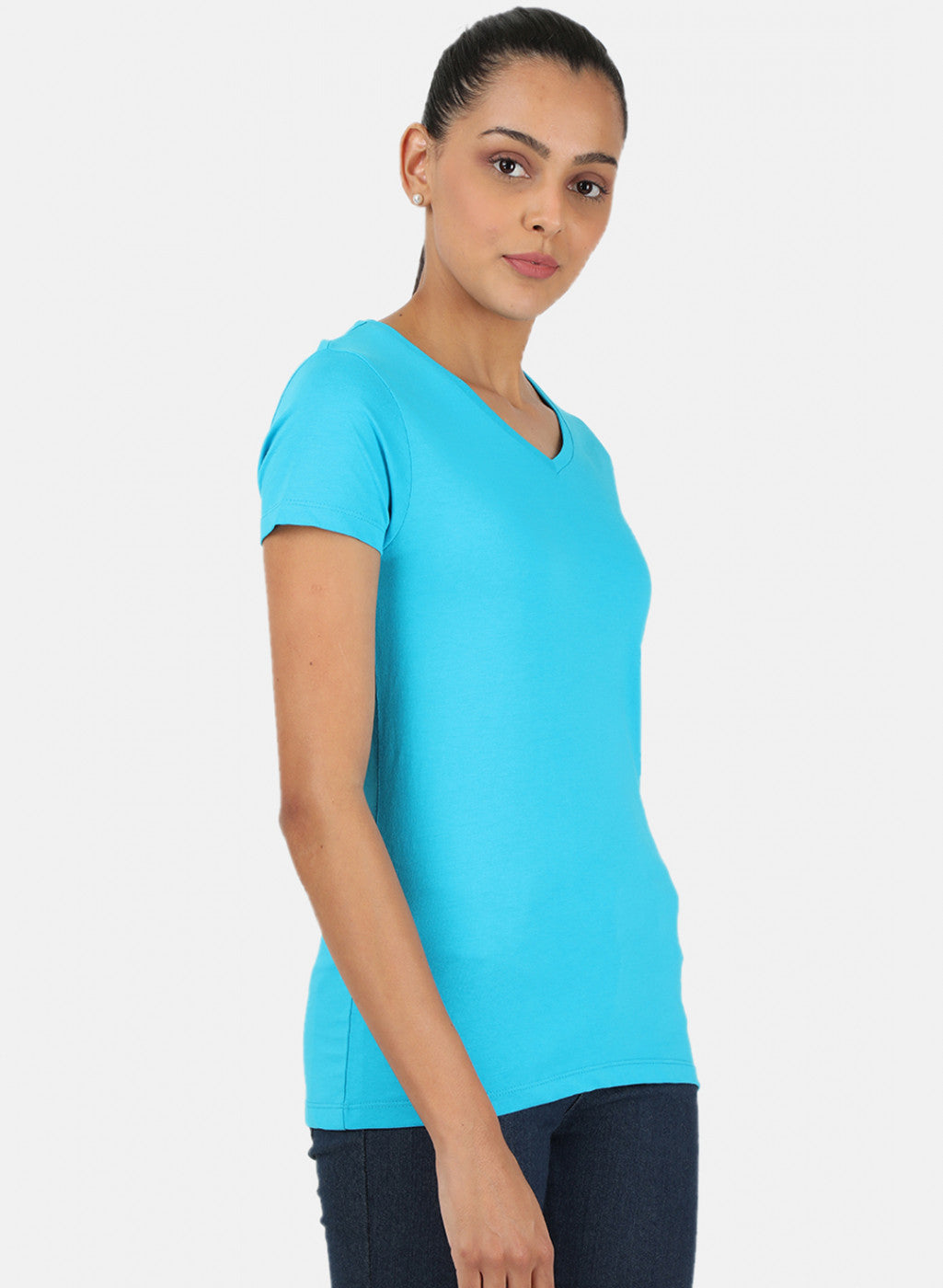 Womens Blue & Pink Plain Top 2Pc Set