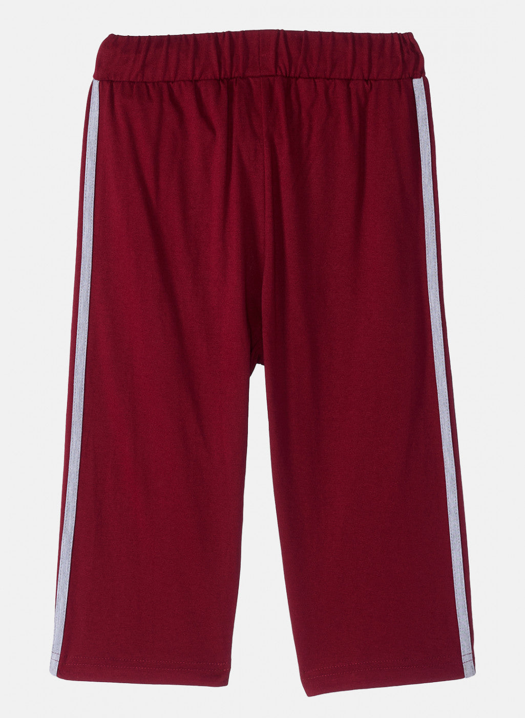 Boys Maroon Plain Capri