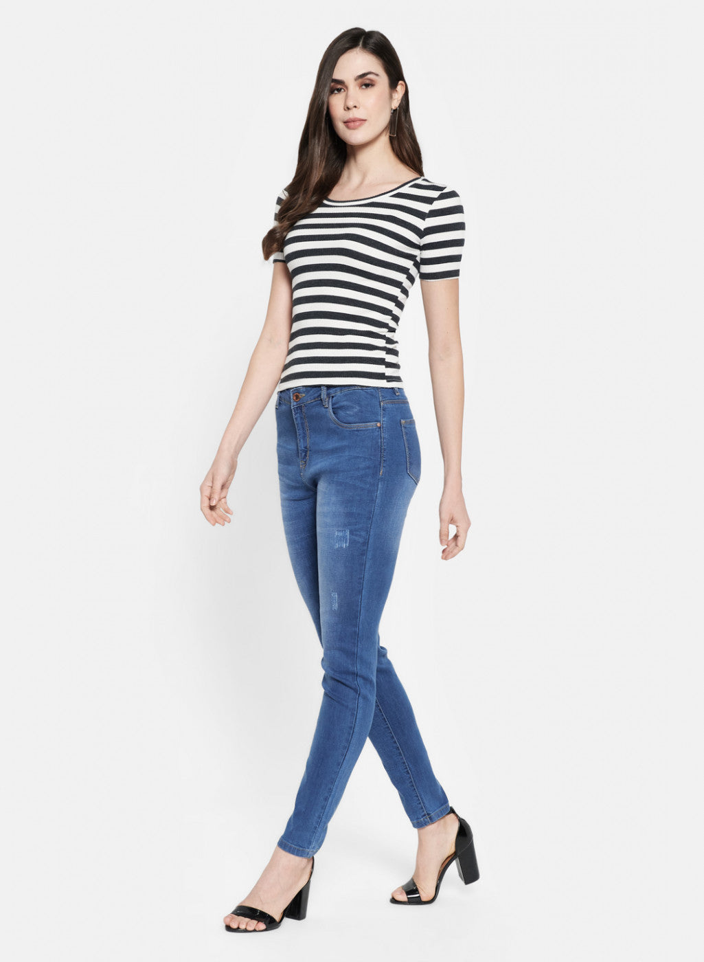 Womens Blue Slim Denim