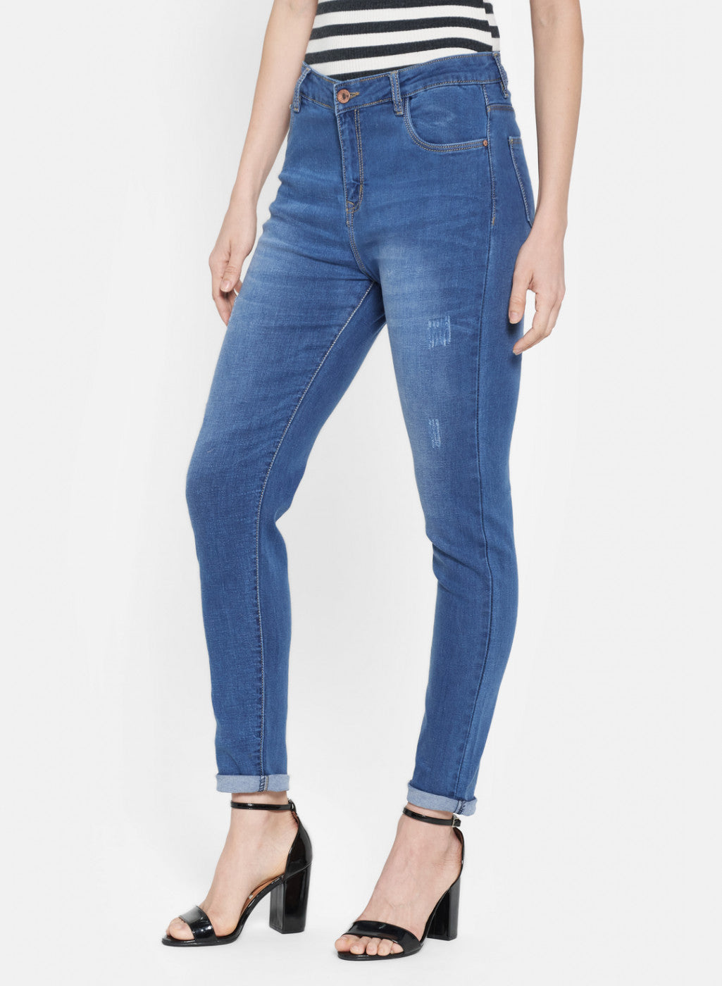 Womens Blue Slim Denim