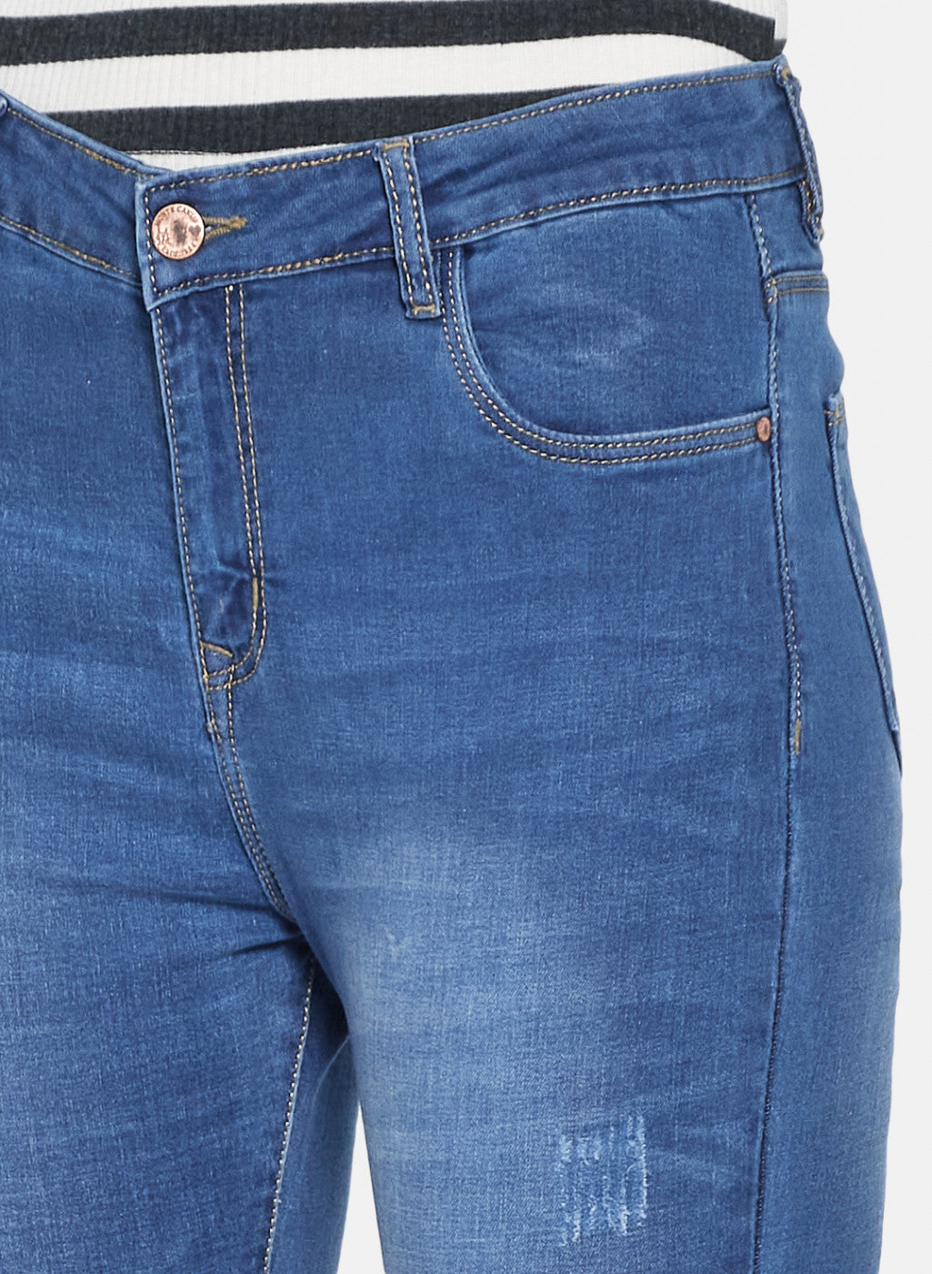 Womens Blue Slim Denim