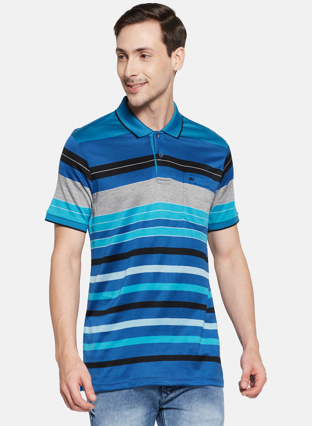 Mens Blue Stripe T-Shirt