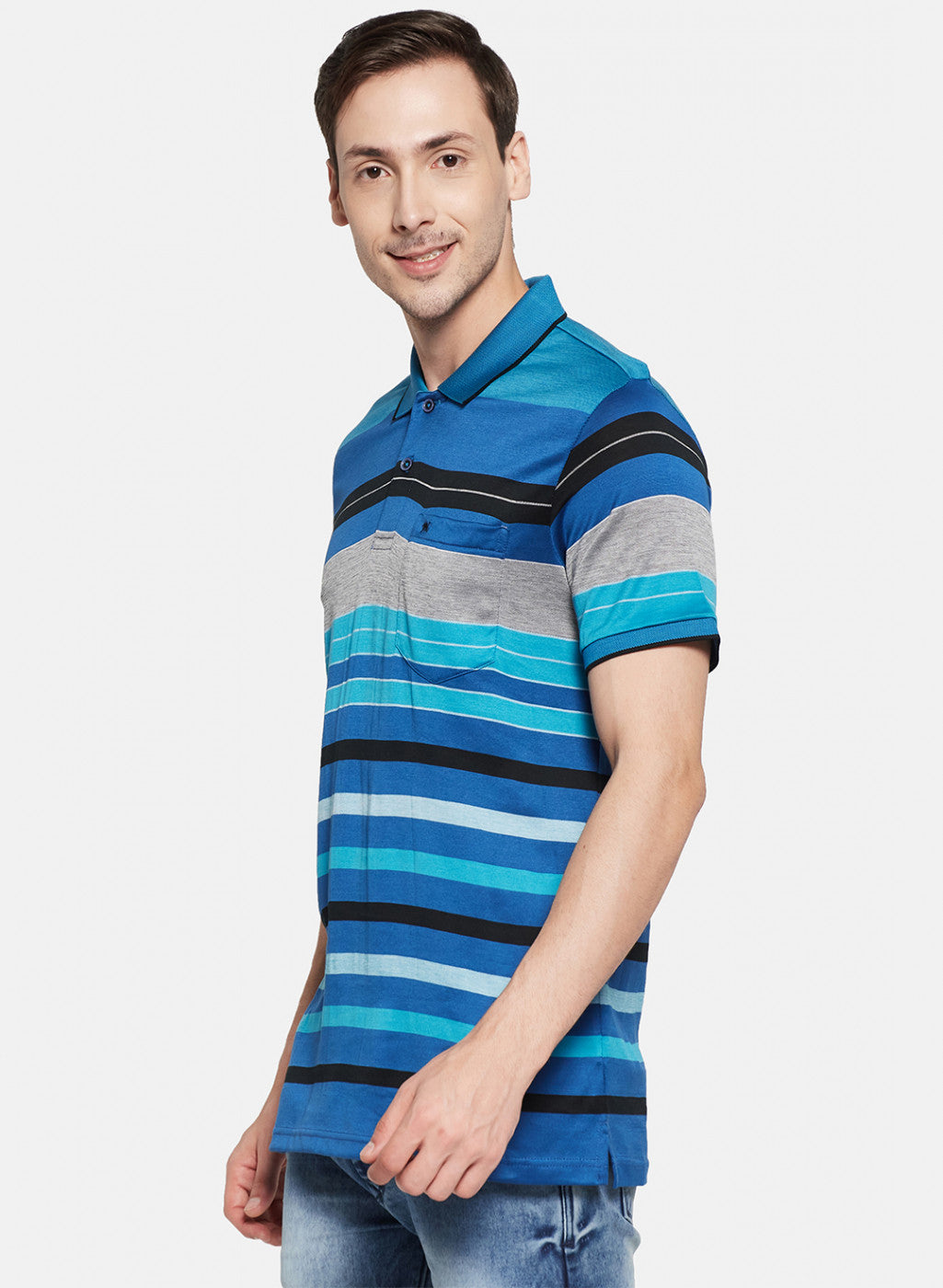 Mens Blue Stripe T-Shirt