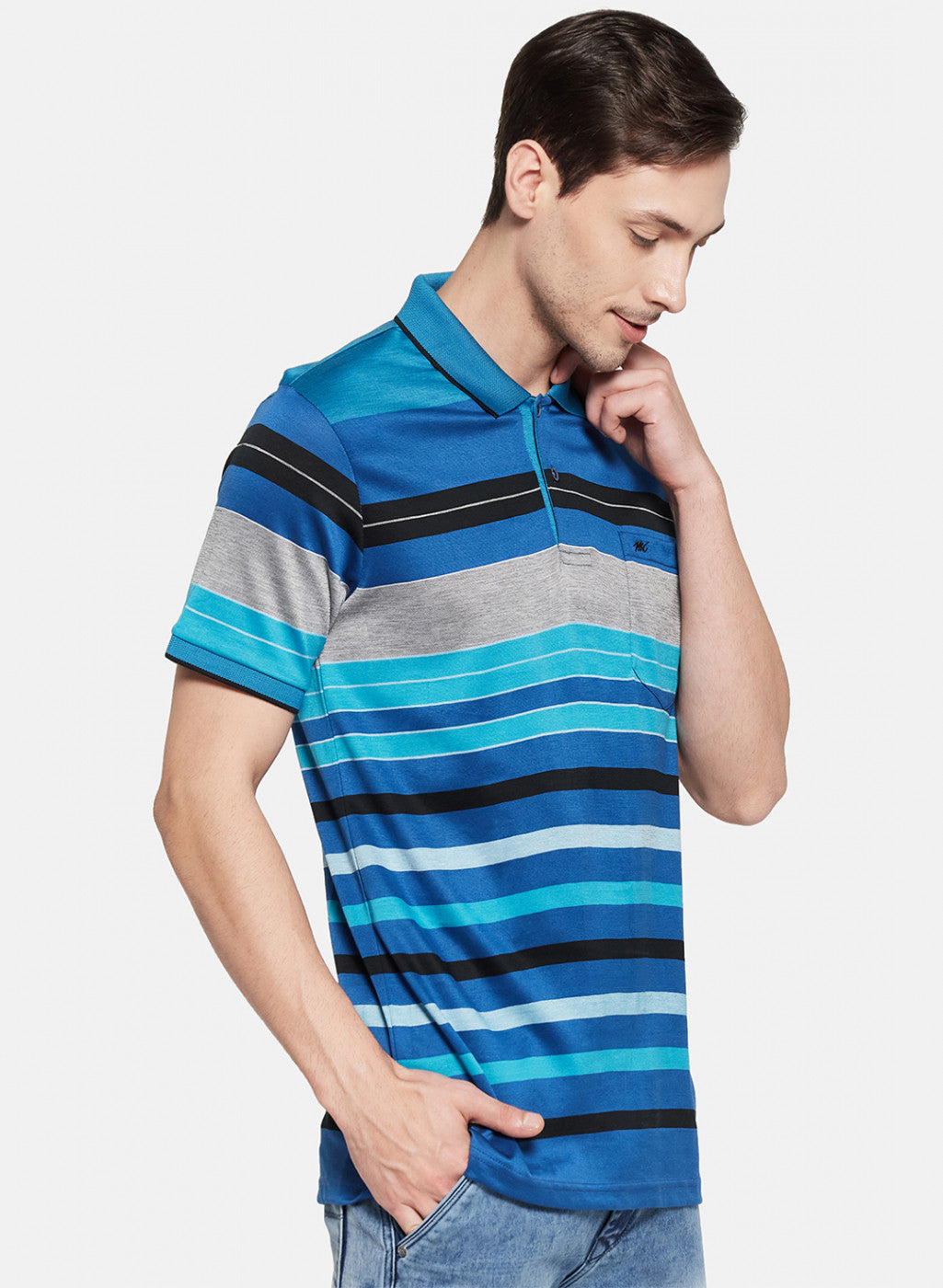 Mens Blue Stripe T-Shirt