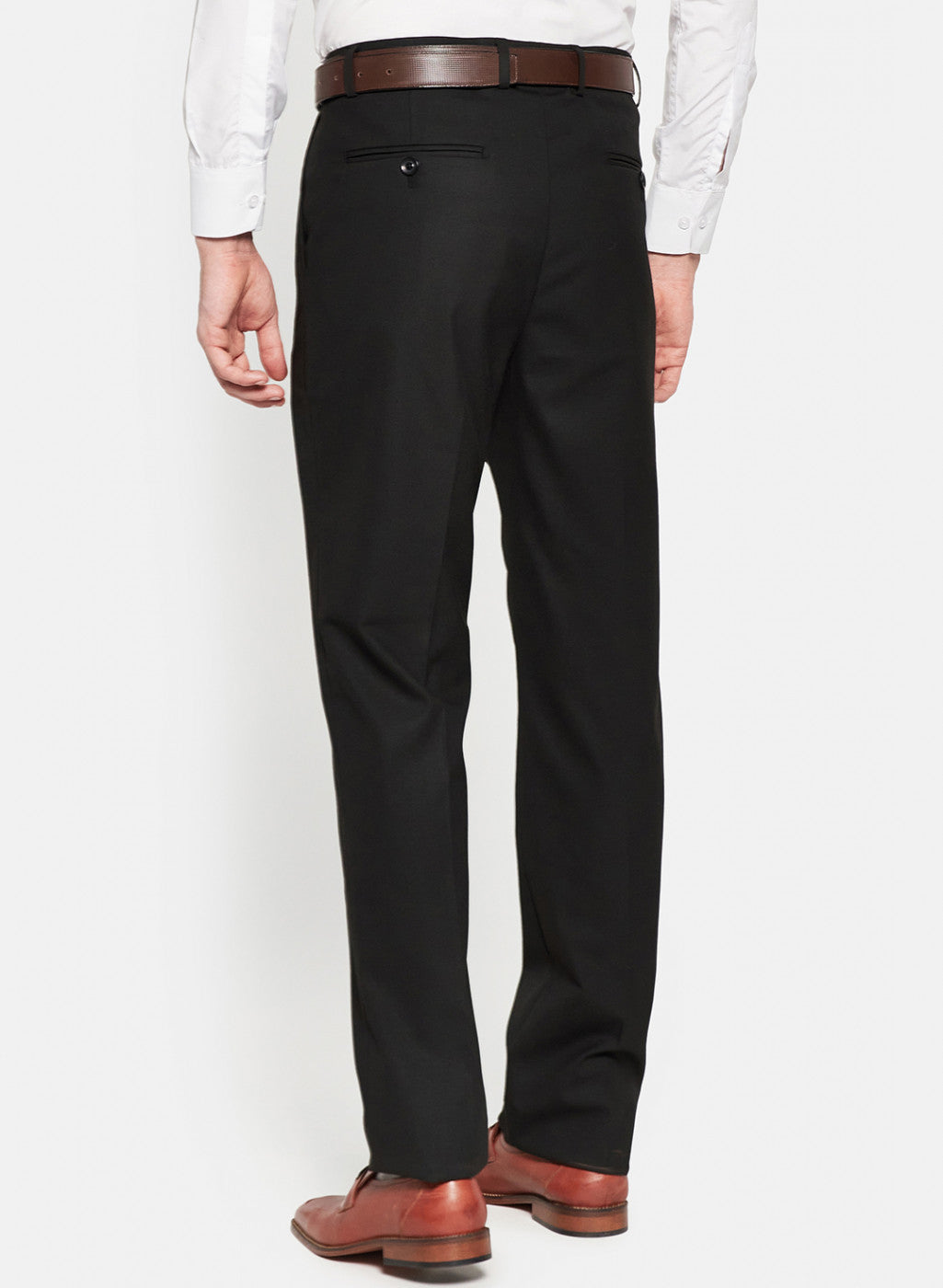 Mens Black Plain Trouser