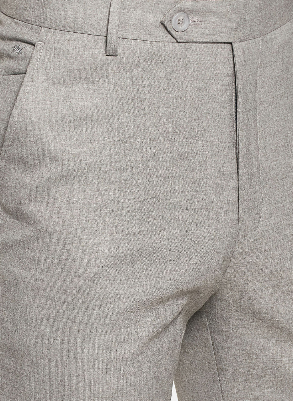 Mens Grey Plain Trouser