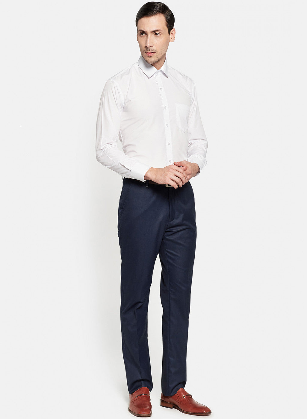 Mens Blue Check Trouser