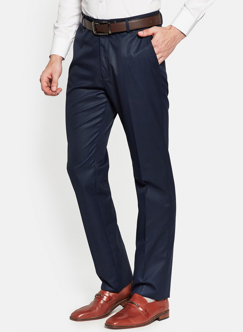 Mens Blue Check Trouser