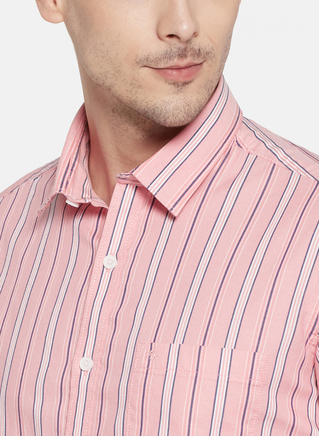 Mens Pink Stripe Shirt