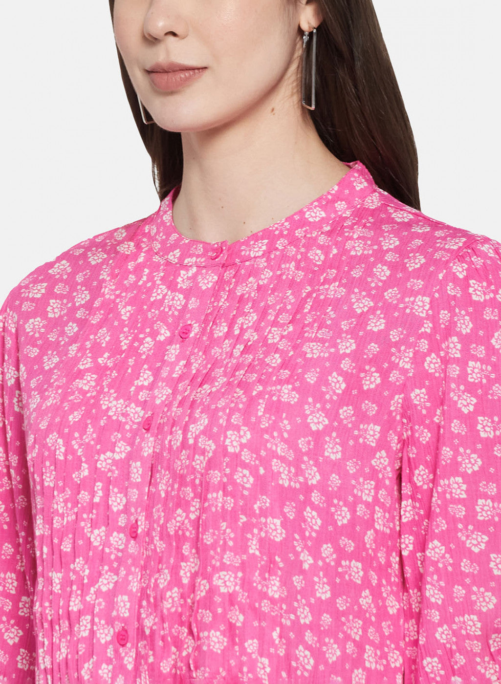 Womens Pink Printed Top