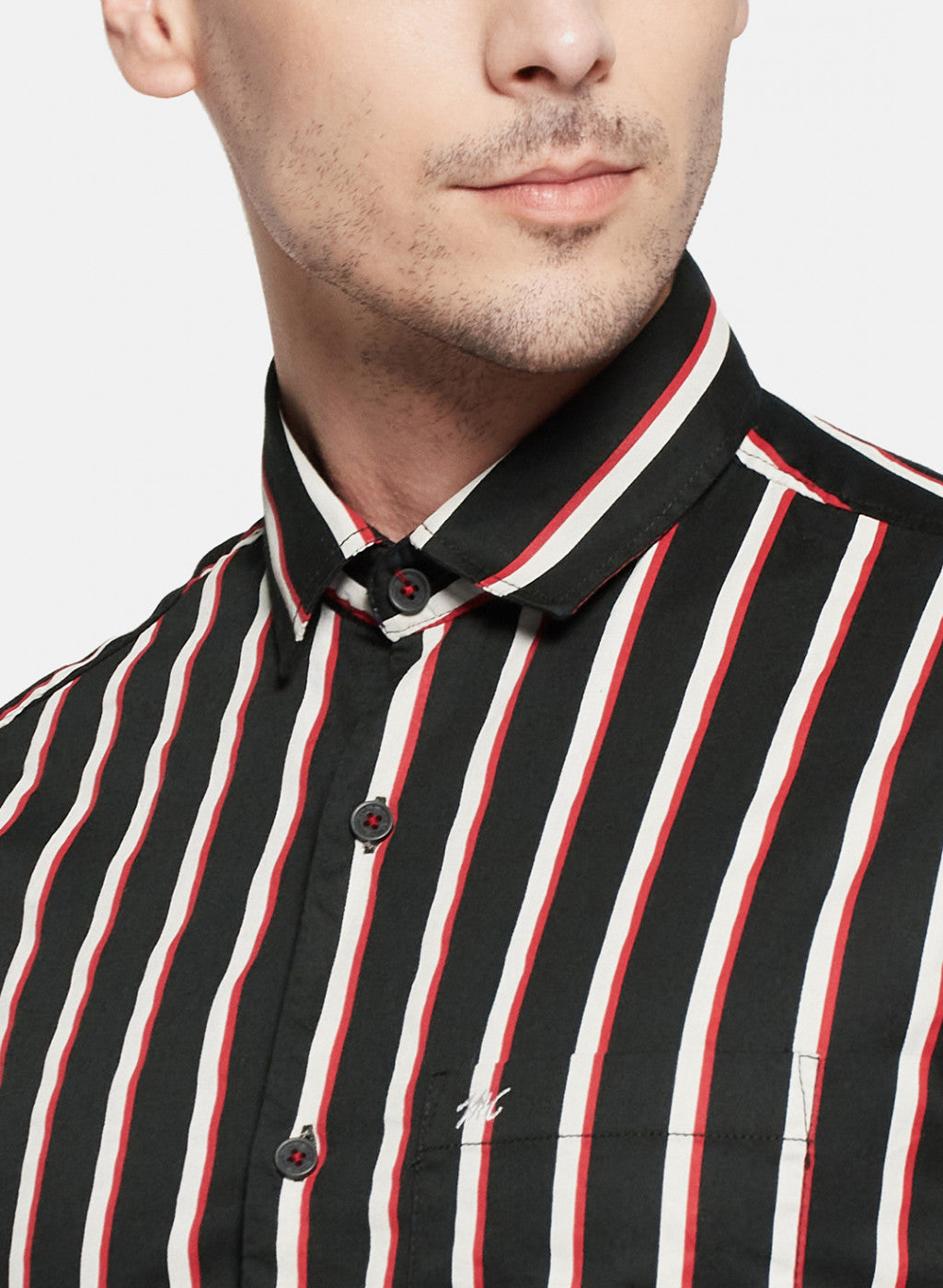 Mens Black Stripe Shirt